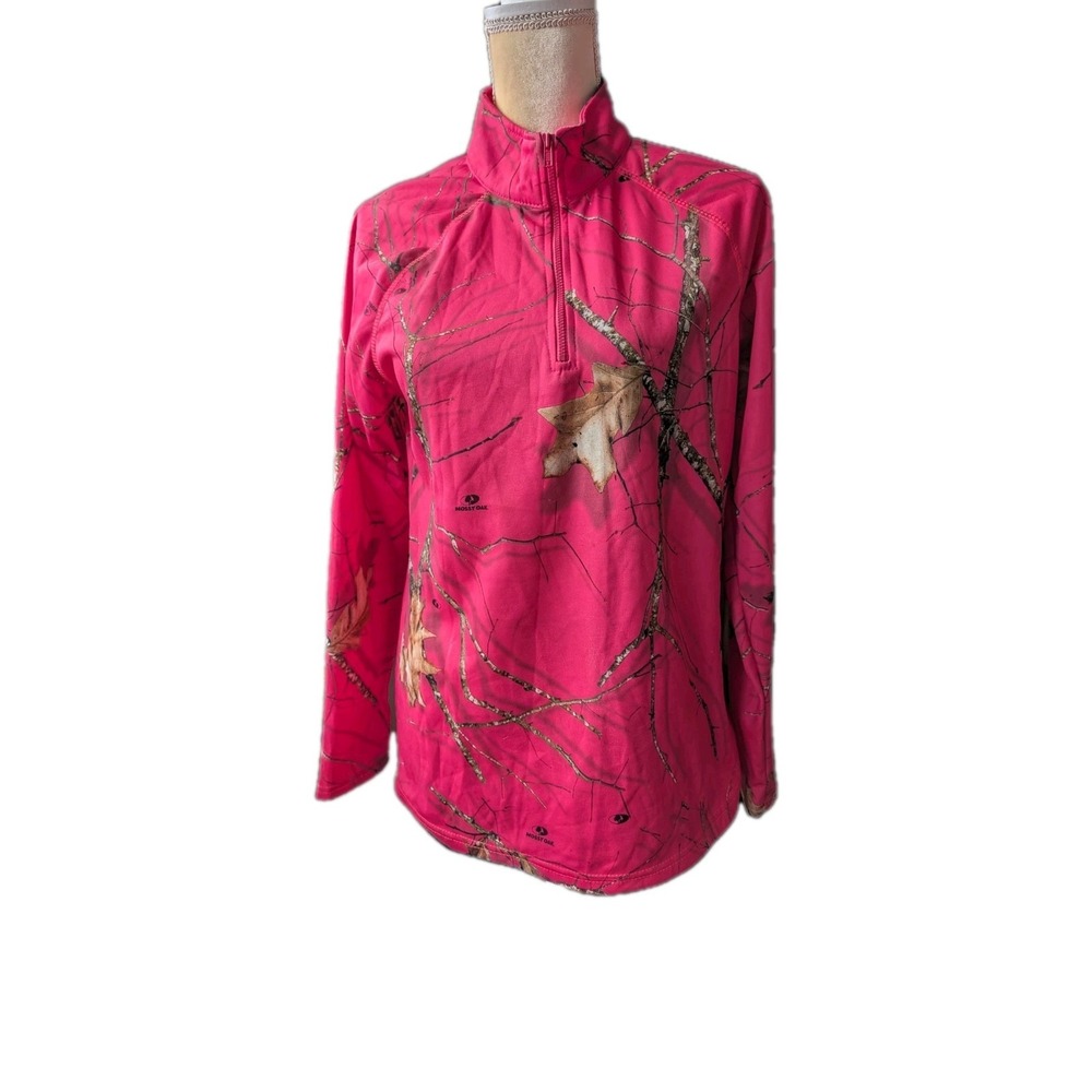 Mossy Oak Women's Jacket Top Pink Camo Size M Long‎ Sleeves 100% Polyester